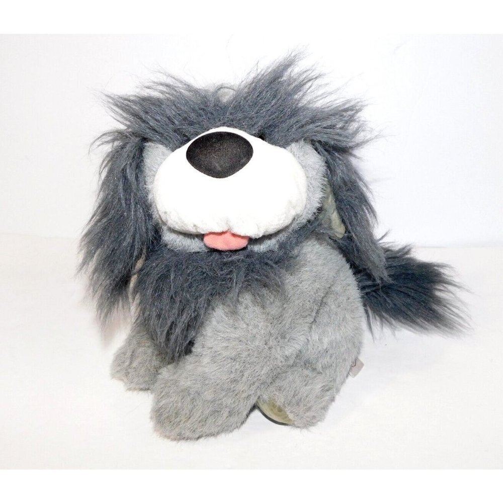 Vintage Plush Sheepdog 9" Stuffed Sheep Dog Ganz Heritage collection Gray  1989
